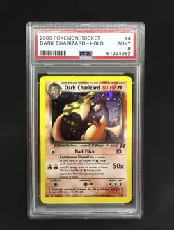 2000 POKEMON ROCKET #4 DARK CHARIZARD-HOLO PSA 9 - Image 1