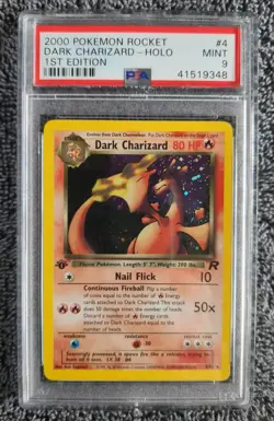 2000 Pokemon Rocket 1st Edition - Dark Charizard Holo 4/82 PSA 9 MINT - Image 1