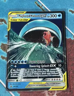 Magikarp & Wailord GX SM166 SM Promo TAG TEAM DAMAGED CARD - Image 1