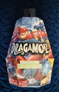 DRAGAMONZ MINI FIGURE MYSTERY 3 PACK 18 TRADING CARDS SPIN MASTER 2019 PKG WEAR 778988169698 - Image 1