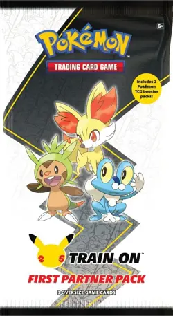 Pokemon 25 First Partner Pack Jumbo Kalos Region Pokemon Cards + 2 Booster Packs - Image 1