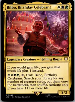 Bilbo, Birthday Celebrant 48 Commander: Magic: The Gathering LP - Image 1