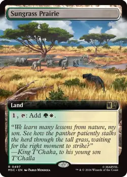 Sungrass Prairie (Extended Art) 497 Commander: Marvel Super Heroes NM/M MTG - Image 1
