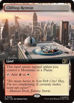 Clifftop Retreat (Extended Art) 466 Commander: Marvel Super Heroes NM/M MTG - Image 1