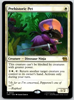 Prehistoric Pet 0022 Rare Teenage Mutant Ninja Turtles MTG NM - Image 1