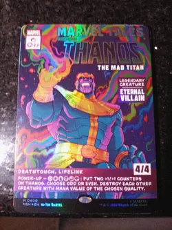 Thanos, The Mad Titan (Borderless) (0400) Marvel Super Heroes Foil - Image 2