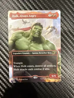 Hulk, Always Angry (Borderless) Commander: Marvel Super Heroes Regular - Mtg - Image 1