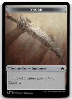 Sword Token #28 (NM) Bloomburrow BLB Magic MTG - Image 1