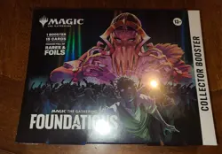 Magic The Gathering English Foundations Collector Booster Box Omega Box Sealed - Image 1