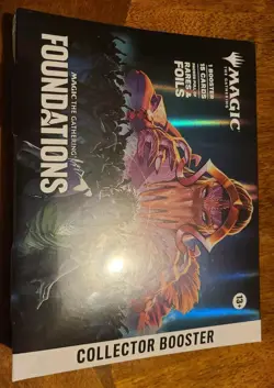 Magic The Gathering English Foundations Collector Booster Box Omega Box Sealed - Image 2