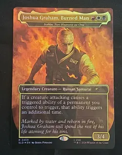MTG Foil Joshua Graham, Burned Man Borderless Fallout Secret Lair NM - Image 1