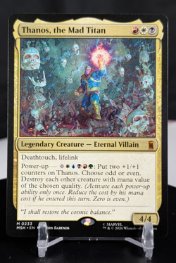 MTG Thanos, the Mad Titan NON-FOIL NM Marvel Super Heroes MSH #233 Mythic Rare - Image 1
