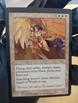 MTG Akroma, Angel Of Wrath Off-center(MisscutU) in the Upper Border Legions 2003 - Image 1