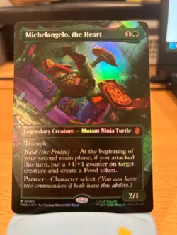 Michelangelo, the Heart - FOIL Borderless - Teenage Mutant Ninja Turtles, NM MTG - Image 1