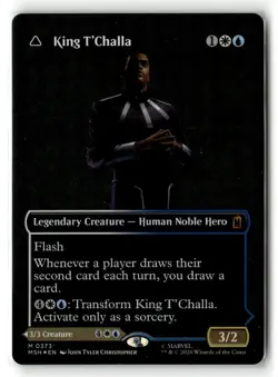 King T'Challa Black Panther, Hope Enduring (0373) Foil Borderless MTG - Image 1