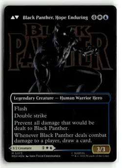 King T'Challa Black Panther, Hope Enduring (0373) Foil Borderless MTG - Image 2