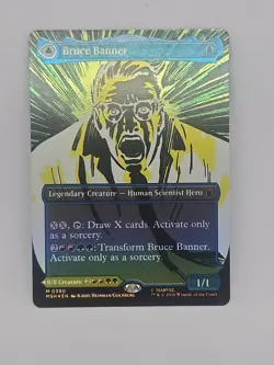 MTG Marvel Super Heroes Bruce Banner The Incredible Hulk M 0390 Foil Borderless - Image 1