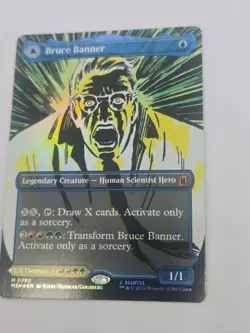 MTG Marvel Super Heroes Bruce Banner The Incredible Hulk M 0390 Foil Borderless - Image 3