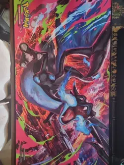 Pokemon Phantasmal Flames Charizard MEGA X UPC Playmat - Rubber Play mat New! - Image 3