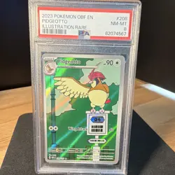 Pokemon Pidgeotto SV03 Obsidian Flames 208/197 Illustration Rare Holo PSA 8 - Image 1