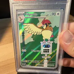 Pokemon Pidgeotto SV03 Obsidian Flames 208/197 Illustration Rare Holo PSA 8 - Image 4