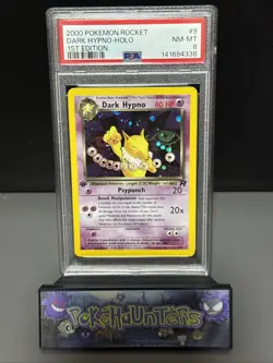 Pokemon Card Dark Hypno 9/82 Team Rocket Set Holo 1st Edition PSA 8 NM-MT - Image 1