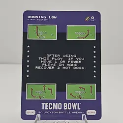 2026 Bo Jackson Battle Arena TECMO BOWL PL-15 Running Low 1st Edition SSP!! - Image 1