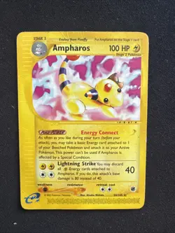 Ampharos 34/165 Rare Expedition Base Set Pokemon HP - Image 1