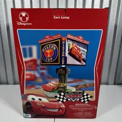 RARE Disney Store Pixar Cars Piston Cup Lamp Lightning McQueen NEW IN BOX SEALED - Image 5