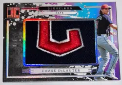 Chase Delauter 2025 Panini Impeccable Jumbo Patches Hats /6! #IJP-61 Cleveland - Image 1