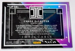 Chase Delauter 2025 Panini Impeccable Jumbo Patches Hats /6! #IJP-61 Cleveland - Image 2