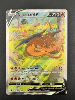🔥Charizard V Black Star Promo SWSH260 AGS Full Art Holo 2022 NM🔥 - Image 2