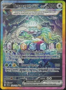 2024 Pokemon Stellar Crown Special Illustration Rare Terapagos ex 170/142 - Image 1