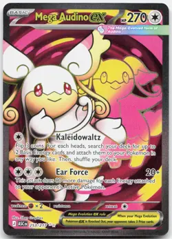 Mega Audino ex 253/217 Ultra Rare Ascended Heroes Pokemon Holo Near Mint - Image 1