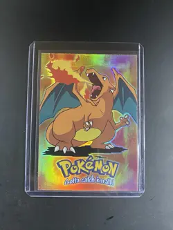 Charizard E6 of 12 Movie Edition Foil Topps 1999 Blue logo Pokemon Card Holo LP - Image 1