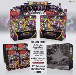 PRE-ORDER Pokemon TCG Pitch Black Bundle - 2x Booster Boxes 4x Bundles 1x PC - Image 1