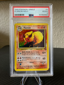 1999 Pokemon Jungle Flareon Holo Psa 4 - Image 1