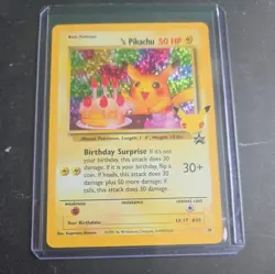 Pokemon Pikachu TCG Holo Rare Birthday Celebrations Card #24 - Image 1