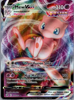 Mew VMAX 114/264 Fusion Strike Pokemon TCG Holo VMAX Rare NM - Image 1