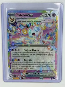Pokemon TCG Sylveon ex 086/191 SV08 Surging Sparks Double Rare Holo NM - Image 1