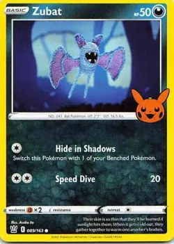 Zubat 089/163 Pokemon Trick or Trade Common NM Pokemon TCG - Image 1
