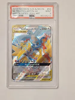 Pokemon TCG Moltres & Zapdos & Articuno GX 66/68 Hidden Fates PSA 9 EN 2019 - Image 1