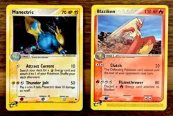 Manectric Holo Rare 9/109 & Blaziken 15/109 EX Ruby and Saphire Pokemon Card 🔥 - Image 1
