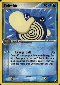 Pokemon TCG Card Poliwhirl Water Normal Unseen Forces UF 68/115 - Image 1