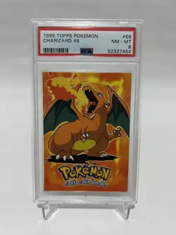 PSA 8 Charizard E6 of 12 Topps Movie Edition Pokemon 1999 - Image 1