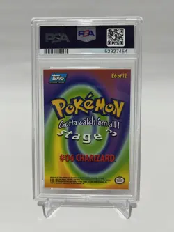 PSA 8 Charizard E6 of 12 Topps Movie Edition Pokemon 1999 - Image 2