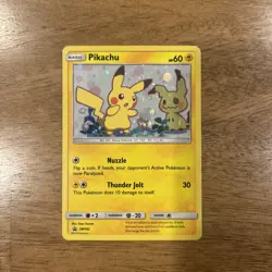 Pokemon Pikachu SM162 Black Star Promo HOLO- 60 HP Saya Tsuruta 2019 Excellent - Image 1