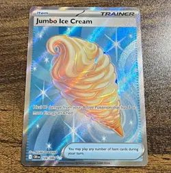 Pokemon TCG Jumbo Ice Cream 109/086 SV 151 Trainer-Item Uncommon Reverse Holo - Image 1