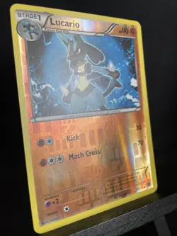 Pokemon TCG Lucario Reverse Holo Rare Card 77/135 Plasma Storm - Image 2