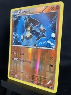 Pokemon TCG Lucario Reverse Holo Rare Card 77/135 Plasma Storm - Image 3